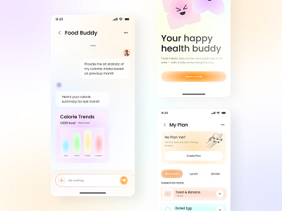 Food Calorie Mobile App Design app design calorie calorie ai calorie tracking app design figma food ai app food app food app design food calorie scan food tracking habit tracking app healthy mobile design product design ui ui ux ui design uidesign ux design