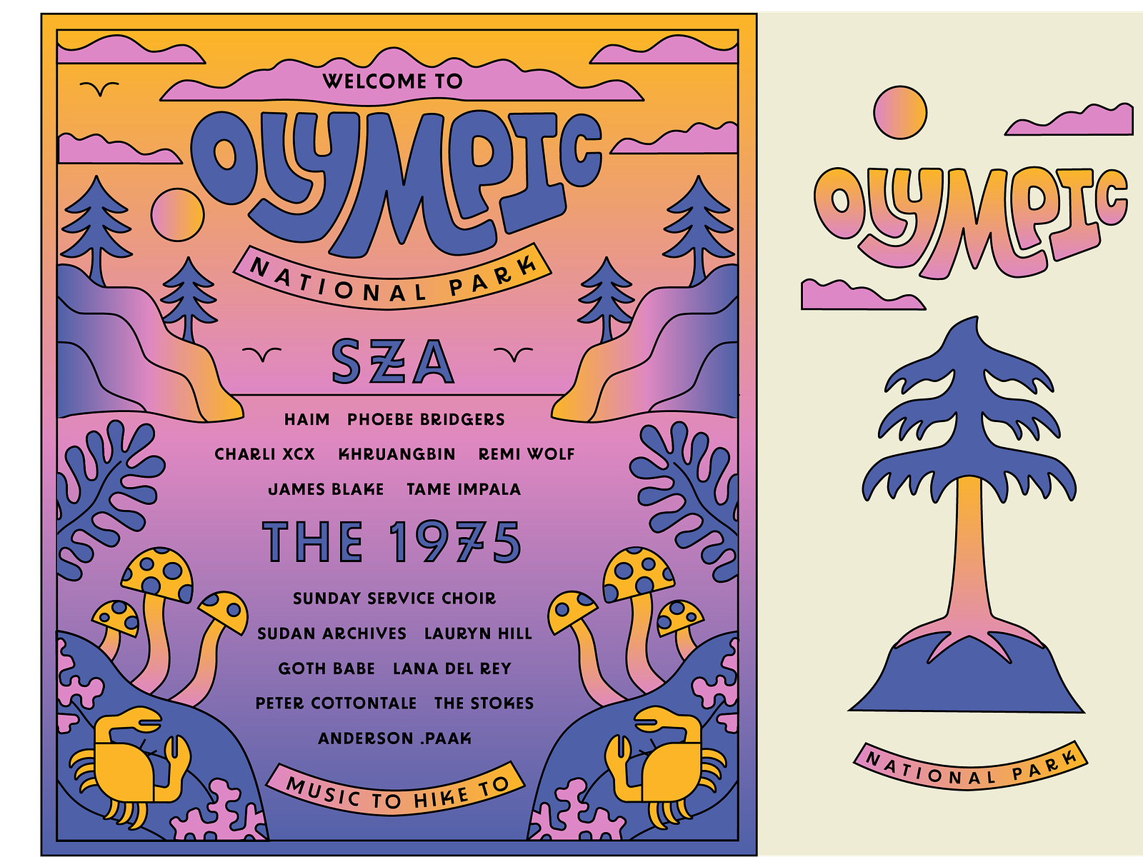 OLYMPIC Music Festival Poster and merch by Lisa McCormick on Dribbble