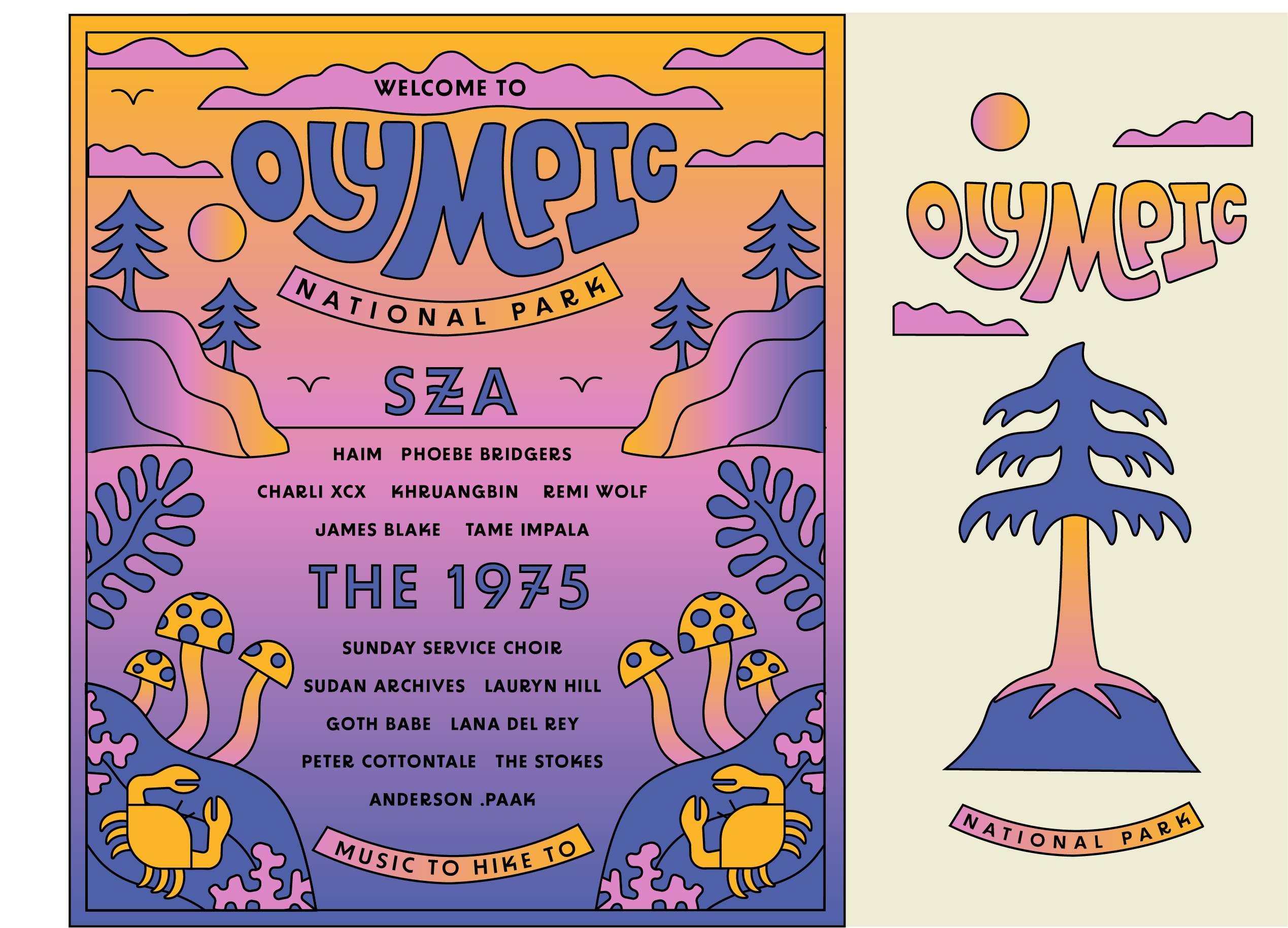 OLYMPIC Music Festival Poster and merch by Lisa McCormick on Dribbble