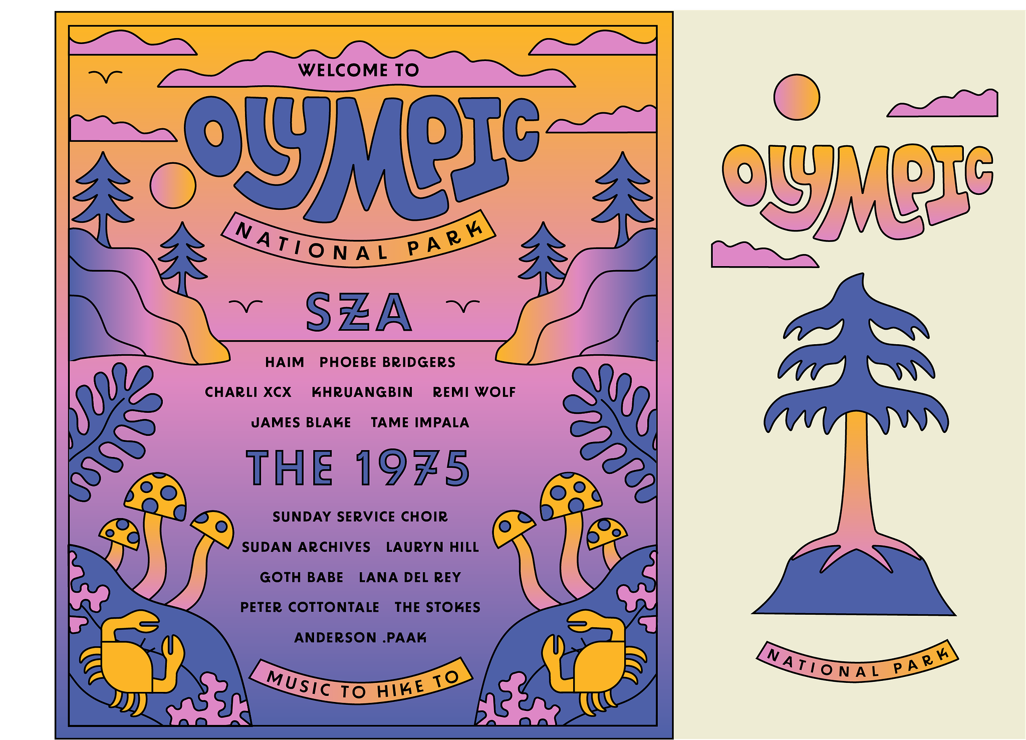 OLYMPIC Music Festival Poster and merch by Lisa McCormick on Dribbble