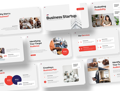 Business Startup Presentation branding business corporate entrepreneurship funding growth innovation investment investor pitch marketing mobile design pitch deck presentation startup strategy uiux design venture capital web design