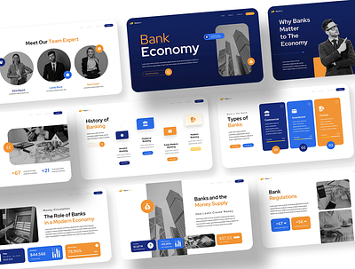 Bank Economy Presentation analytics banking business corporate data visualization economy finance financial services investment market research mobile design presentation reports strategy uiux design web design