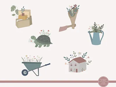 A collection of illustrations for greeting cards branding colourful design freelance greeting card illustration procreate