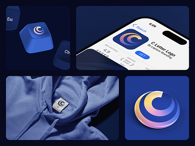 C Letter Gradient Premade Logo 3d ai app blockchain branding crypto fashion fintech for sale icon identity lepisov logo merch mobile saas tech unused web3