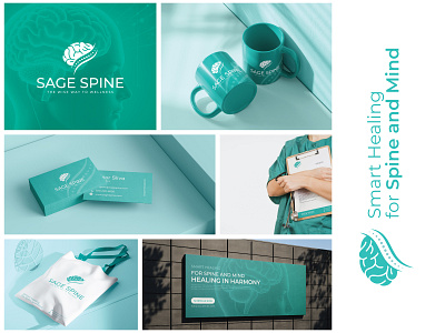 Sage Spine Logo Branding Design art brand identity branding design graphic design illustration logo logo design sagespine vector