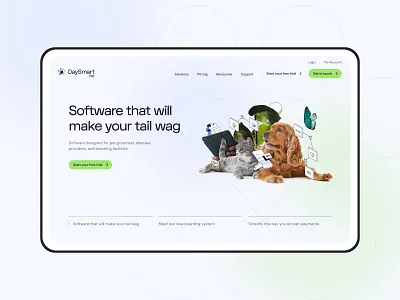 DaySmart Pet design figma illustration pet pet website typeography ui ux web design