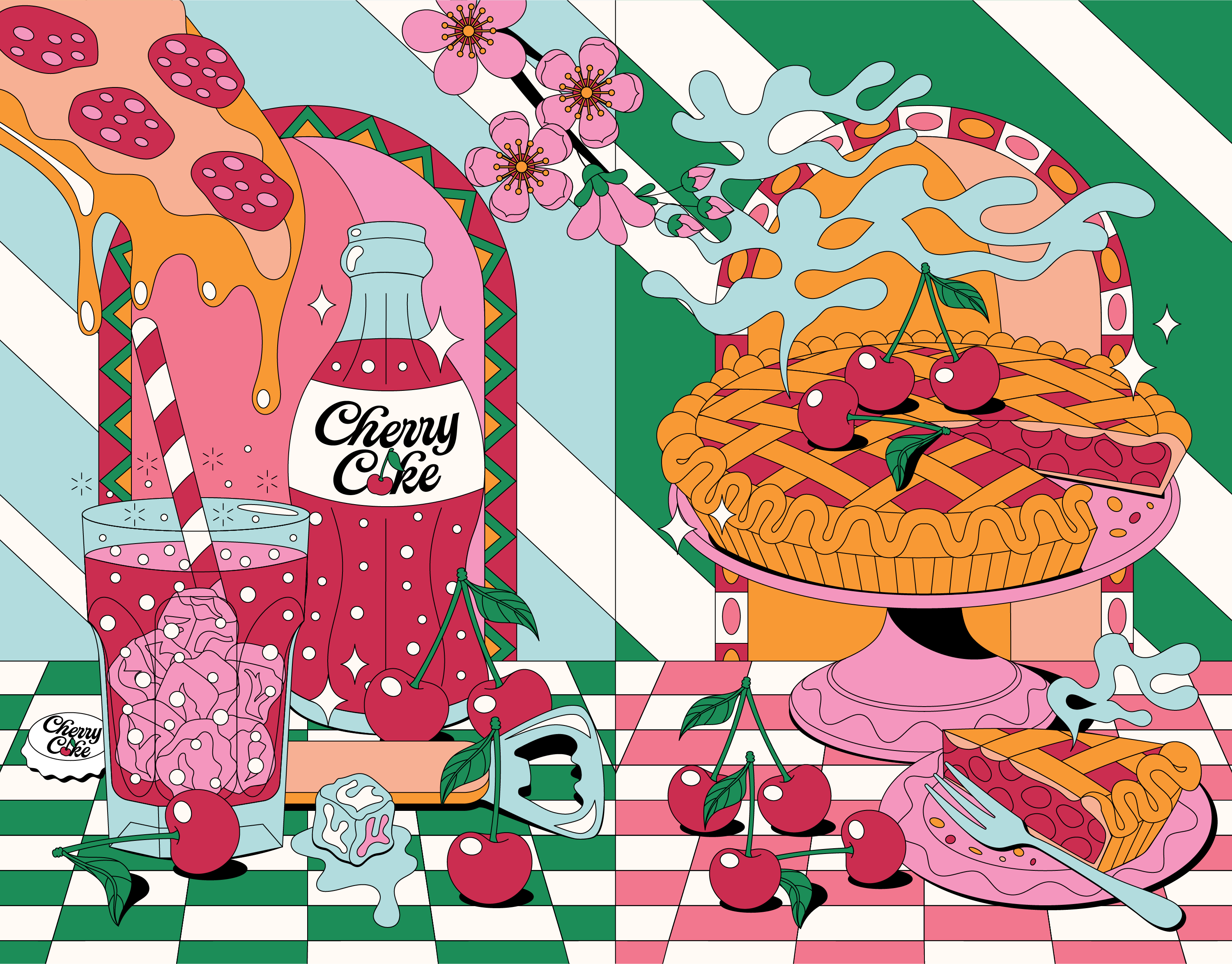 Example of Illustration, Bold, Retro Vector Designs