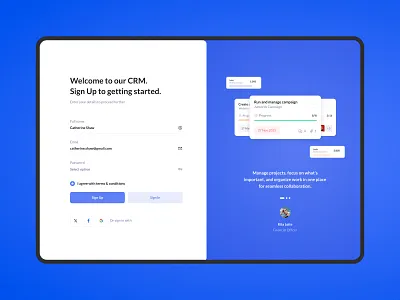 Sign Up page created with BetaCRM admin app create account crm app crm ui kit dashboard dashboard design inspiration login onboarding screen register saas saas design sign in sign up ui ui design ui kit ux wizard