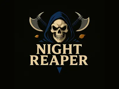 Night Reaper – Emblem Design for Bold Branding 3d animation branding graphic design logo motion graphics ui