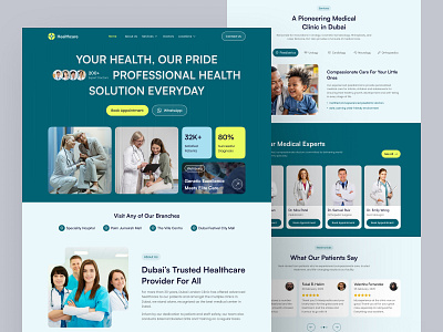 Healthcare - Website Design diagnosis doctor graphic design health healthcare healthy hospital illness landingpage medical modern ui telemedicine trendy ui ui ux uiux ux webdesign website website design wellness