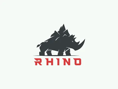 Rhino Logo agency animal animal background animal logo black face character corporate emblem logo flat graphic design luxurious modern rhino rhino animal rhino creative rhino for sale rhino minimal rhinos typography wildlife