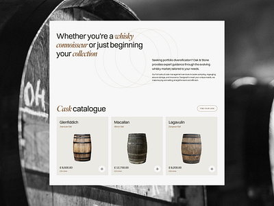 Whisky Ecommerce Experience ✸ Investment Portal brown classic e commerce ecom ecommerce website fintech ux investment landing page luxury marketplace minimalist online store product responsive ui shopping app typography ui ux whisky whisky investment