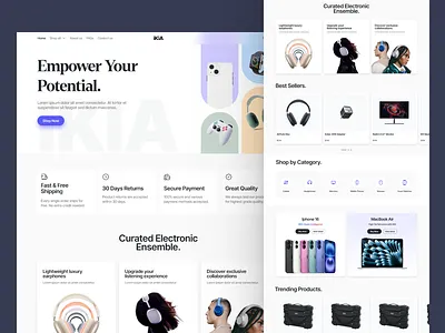 E-Commerce Company Landing Page ecommerce electronics figma landing page ui uiux website