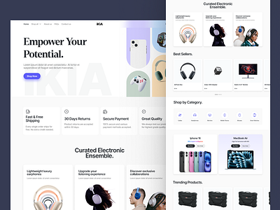 E-Commerce Company Landing Page ecommerce electronics figma landing page ui uiux website