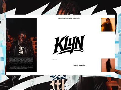 Hero Section - KLYN art directed branding design editorial design graphic design hero section hiphop illustration klyn music musician singer trap ui user interface web design