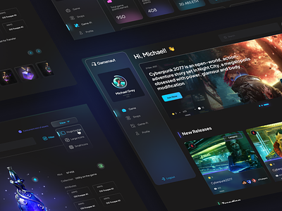 Gaming Platform UI Design 3d application dashboard esports futuristic games gaming gaming website landing page nft nft gaming platform portal startup steam streaming ui ux web app web3 website