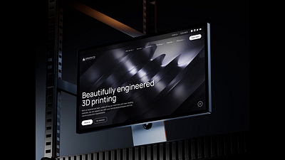 Graphite Website 3d animation feature footer gradient graphic design hero homepage minimalist motion graphics testimonials ui ux video web design website