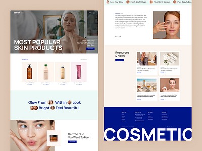 Genda | Cosmetics Shop cosmetics shop graphic design skincare ui website