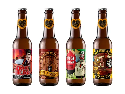 Cuore malto brewery labels beer branding brewery cuore design illustration italian label malto