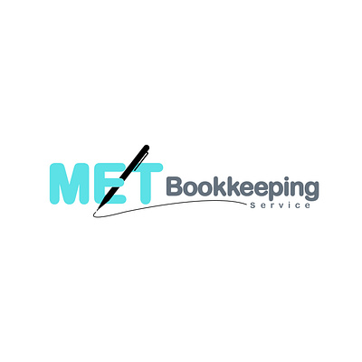 MET bookkeeping service Logo Company logo elegant logo professional bookkeepers timeless logo design
