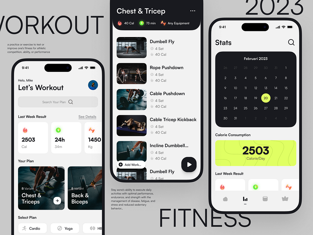 Bogar Workout Planner App by Adin Yanuar ☄️ for Pixelz on Dribbble