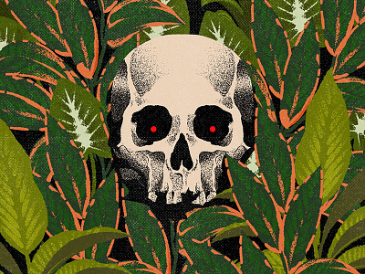 つづく WIP aesthetic book cartoon cd character cover design graphic design green illustration old plants skull vector vintage vinyl