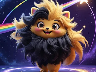 Floof in the Universe 3d branding cartoon kids