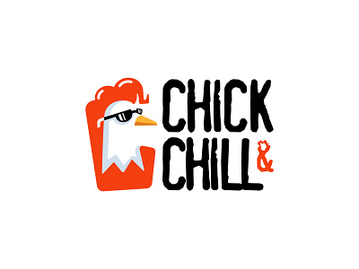 Chicken Logo animal branding business chick chicken chill classy design farm food glass grill letterc logo logo design logos mascot negative space restaurant rooster