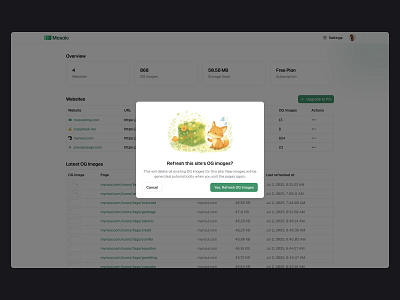 Refresh Dialog 🦊 design dialog minimal modal popup saas ui web design