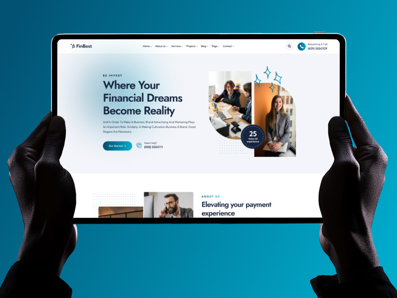Finbest – Banking and Finance WordPress Theme professional finance site