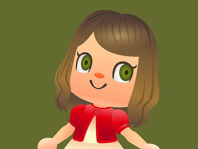 ACNH Self-portrait animal crossing animation character character art character design character designer concept art cozy games cute cartoon girl game art game design illustration illustrator nintendo rpg vector illustration