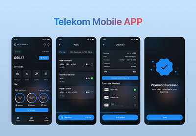 Telekom Mobile APP UI/UX app branding design illustration mobile app telekom ui uiux ux ტელე