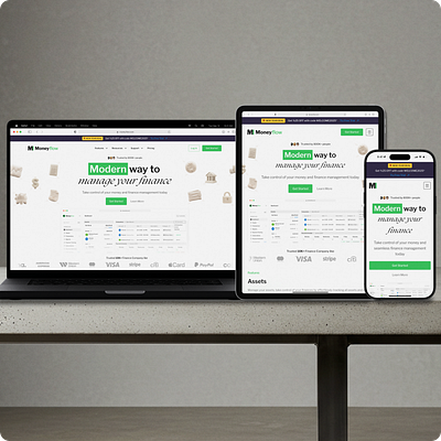 Personal Finance Management Platform, Dashboard, SaaS, Mockups case study cash flow dashboard earnings expense finance finance ui finance ux fintech investment landing page mobile app mockups payment portfolio ui user experience user interface ux ux case study