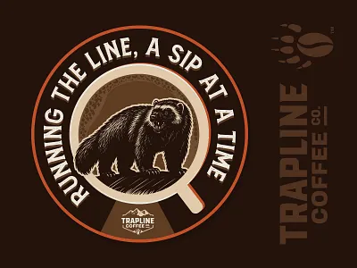 Coffee Signage animal animal logo coffee coffee branding coffee logo coffee sign signage wolverine wolverine logo