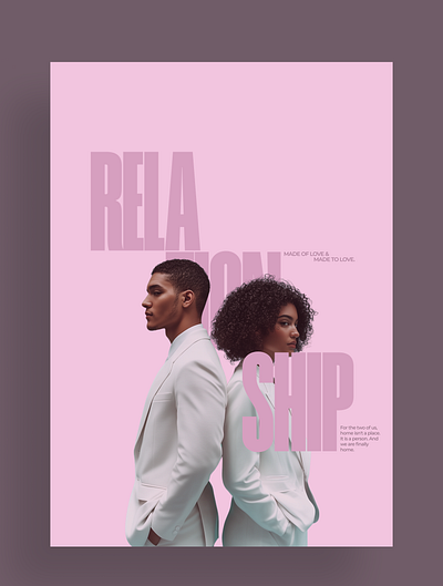 Relationship poster concept aesthetic banner branding brochure clean couple design figma flyer graphic design illustration love minimal modern pinterest poster relationship sleek swiss valentinesday