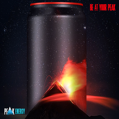 Peak Energy- Cherry Lava branding design graphic design logo package design