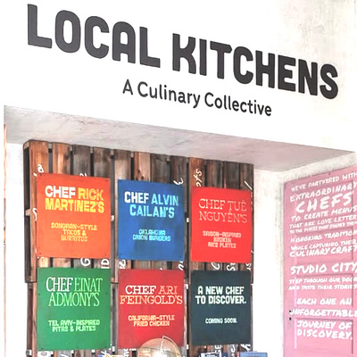 Hand painted/ lettered signs for Local Kitchens - Studio City branding design environmental design hand lettered hand painted sign graphics sign painter sign painting