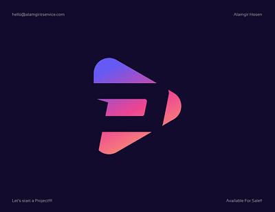 Play Logo Design | Play Icon | P | Triangles | Video Production branding data design ecommerce finance financial fintech gradient icon lettering logo logo design logo designer logo type logodesign saas software symbol tech technology