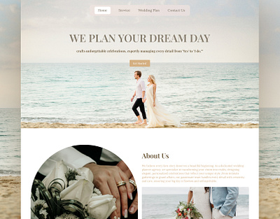Wedding Planner Agency Website UI/UX Landing Page adobe xd figma landing page marriage ui uiux user experience user interface ux web design web ui website design wedding wedding agency wedding arrange wedding planner agency wedding solution
