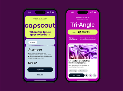 Event app conference event mobile speaker ticket ui ux