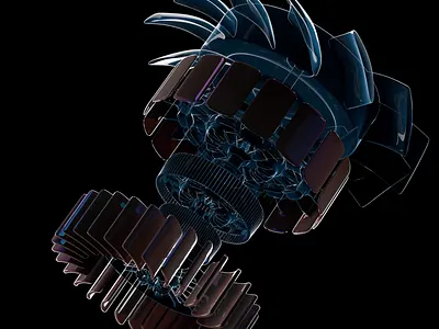 Industrial Fan Motor – Neo-Core X9 (Blender 3D) 3d 3danimation 3drender animation b3d blender blender3d conceptdesign hard surface model lighting modeling product design rendering