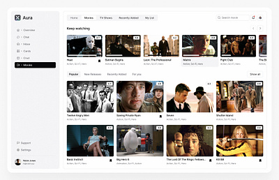 🎬 Movie Listing Page clean design figma graphic design logo ui