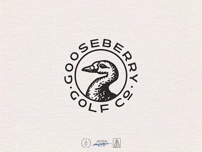 Gooseberry Golf Co. Badge aniamls animal badge brand design brand identity branding branding design circular emblem golf goose hand drawn identity design logo logo design logo designer logodesign mascot vintage visual identity