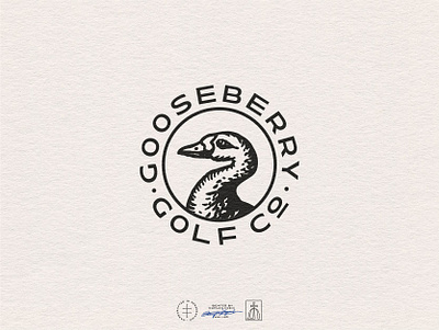Gooseberry Golf Co. Badge aniamls animal badge brand design brand identity branding branding design circular emblem golf goose hand drawn identity design logo logo design logo designer logodesign mascot vintage visual identity