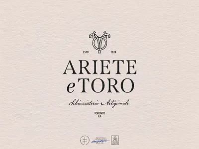 Ariete e Toro Master Logo aries astrology brand design brand identity branding branding design classic clean hand drawn identity design logo logo design logo designer logodesign minimal monogram restaurant taurus vintage visual identity