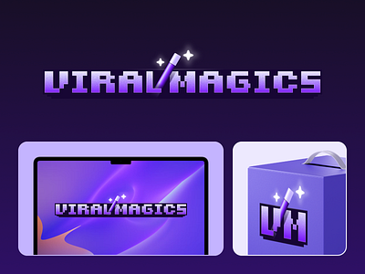 Logo design • Viral Magics design digital product graphic design logo