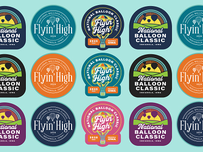 2025 National Balloon Classic Stickers air balloon balloon balloon design balloon logo festival logo hot air balloon hot air balloon design hot air balloon logo iowa sticker sticker set