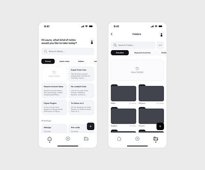 Note-taking app design app graphic design interface ios notes productivity software ui ux