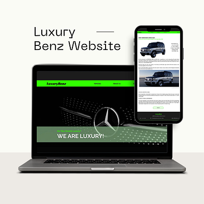 LUXURY BENZ WEBSITE MOCKUP adobexd benz branding design figma graphic design illustration photoshop ui uiux website