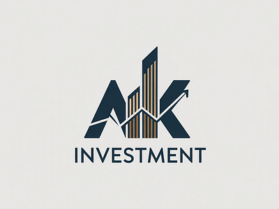 Logo Design for “AK Investment”– Financial Growth & Urban Vision branding design graphic design illustration logo logo design typography ui ux vector